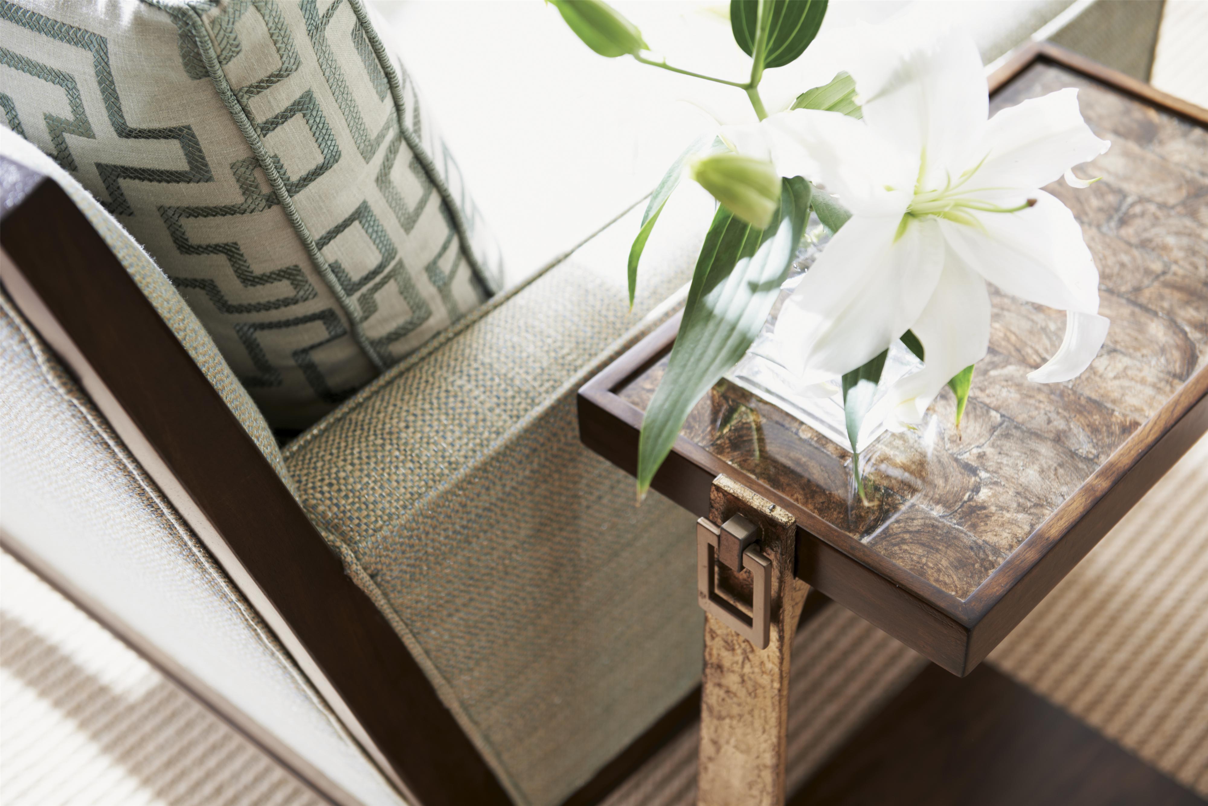 Lexington Tower Place Contemporary Orland Chairside Table with Capiz